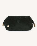 Dark green velvet toiletry bag - WASHBAG