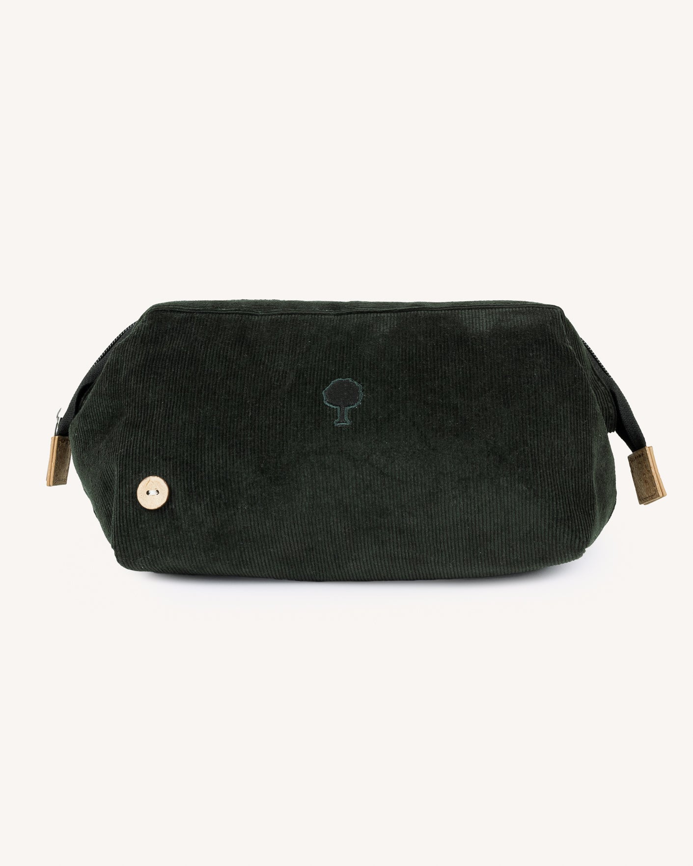 Dark green velvet toiletry bag - WASHBAG