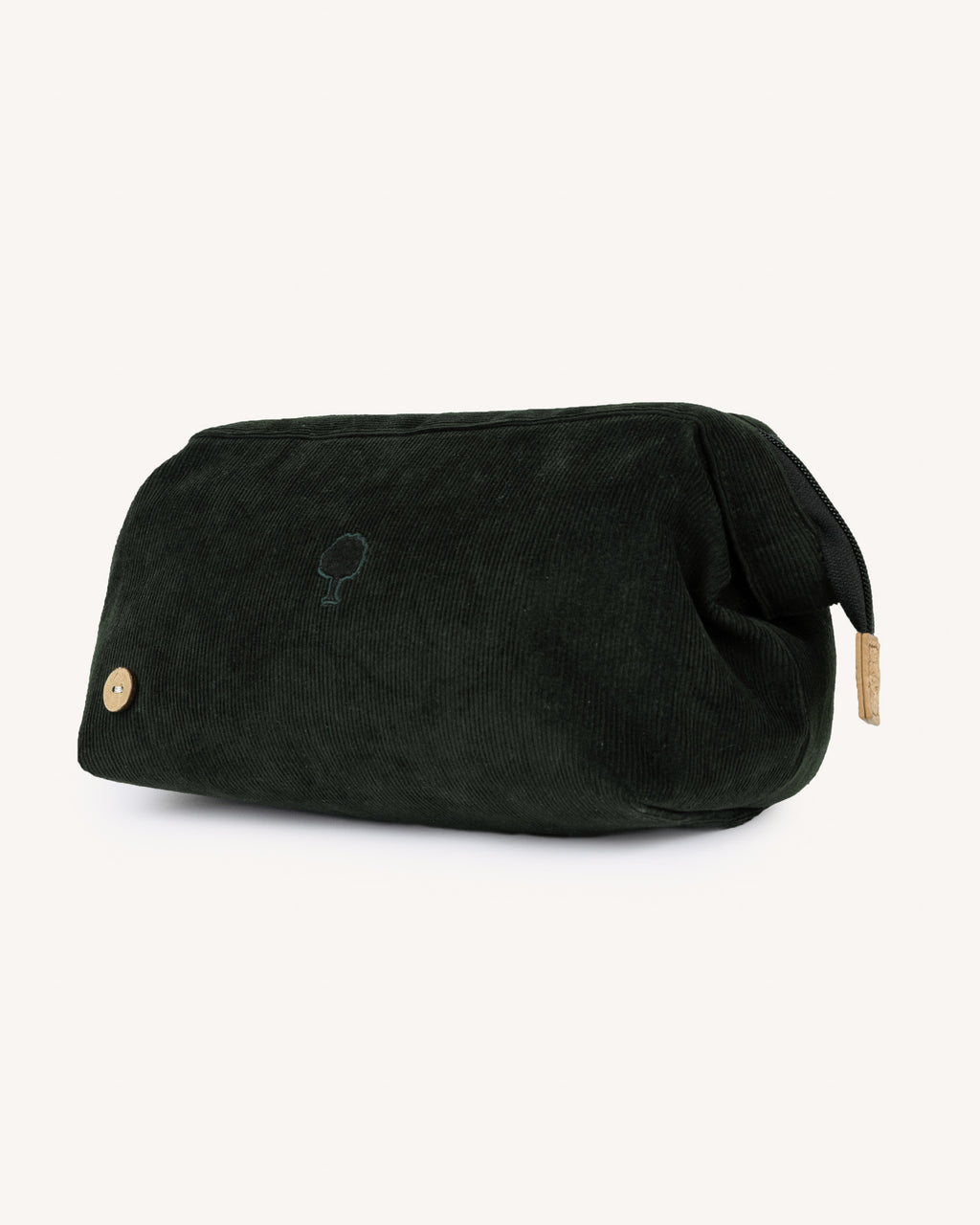Dark green velvet toiletry bag - WASHBAG