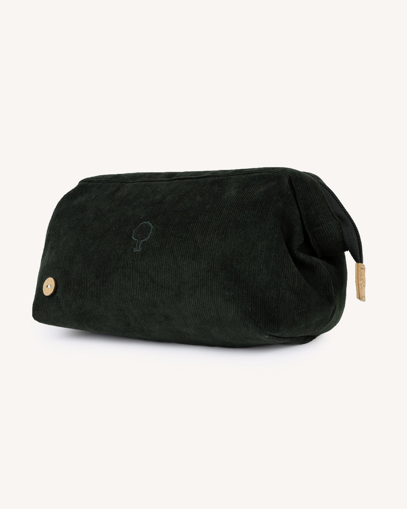 Dark green velvet toiletry bag - WASHBAG