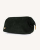 Dark green velvet toiletry bag - WASHBAG