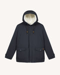 Navy blue polyester waterproof parka - VERNON