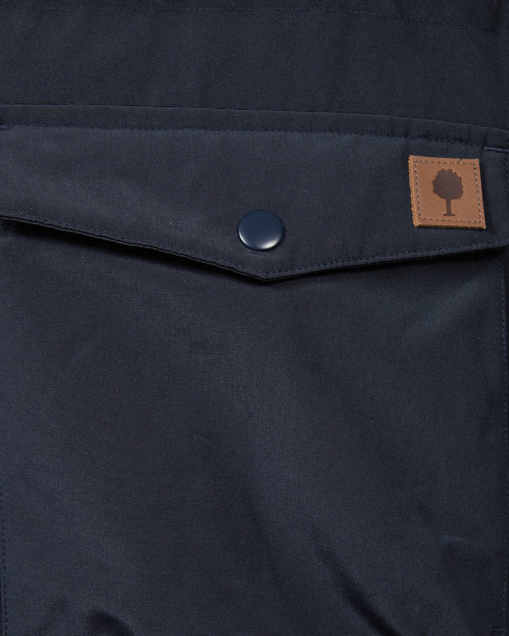 Navy blue polyester waterproof parka - VERNON