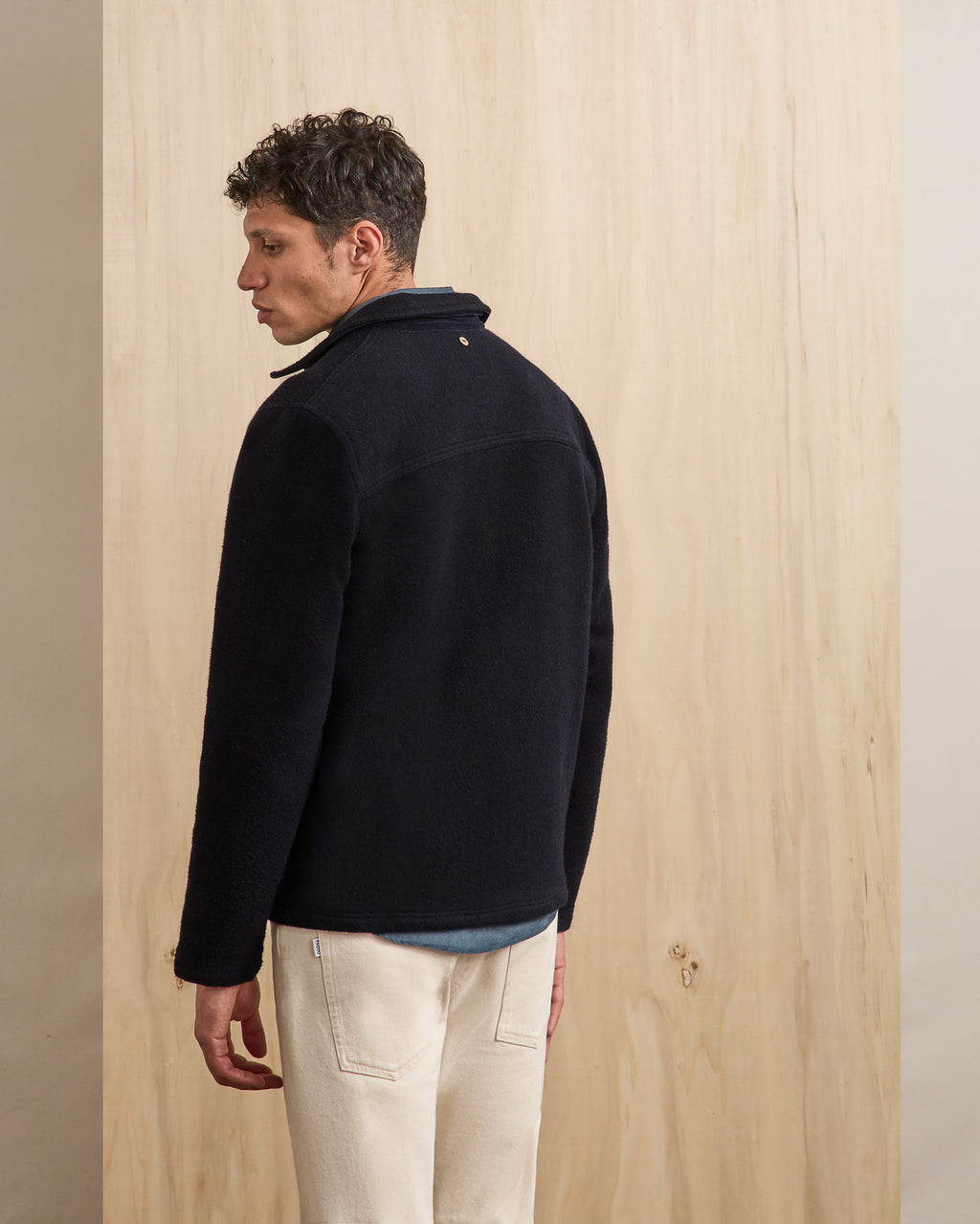 Navy blue cotton jacket - LORGE