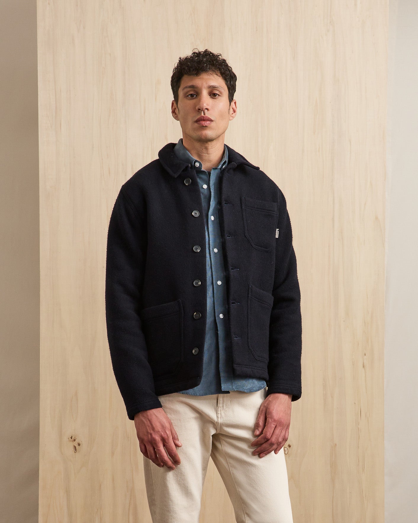 Navy blue cotton jacket - LORGE