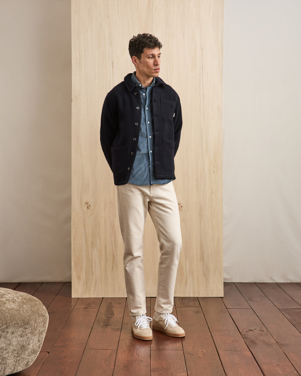 Navy blue cotton jacket - LORGE
