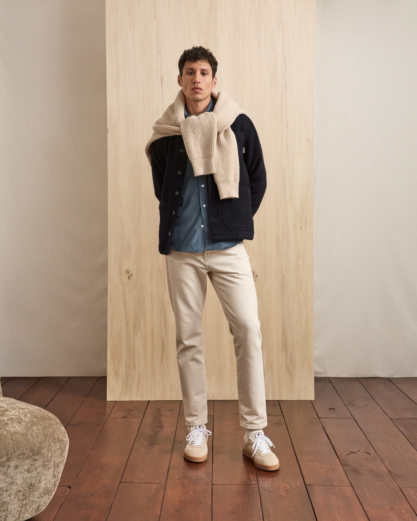 Navy blue cotton jacket - LORGE