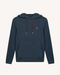Navy blue hooded sweatshirt cotton - DIRAC