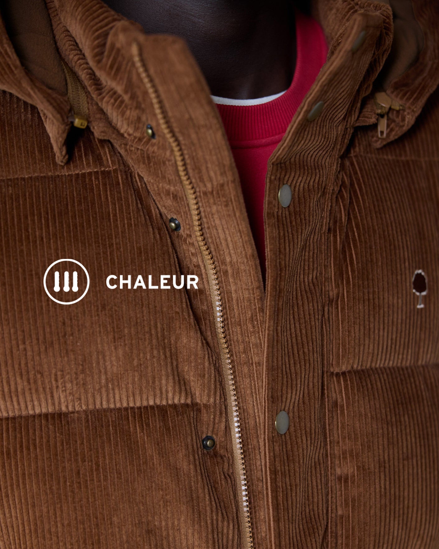 Doudoune chaude velours camel - NEUILLAY