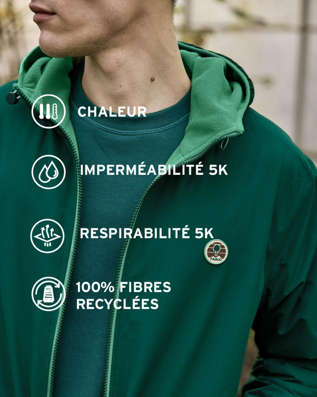 Warm reversible waterproof jacket - CARNOET
