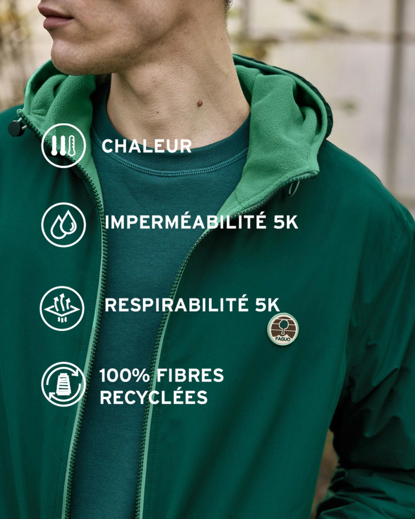 Warm reversible waterproof jacket - CARNOET