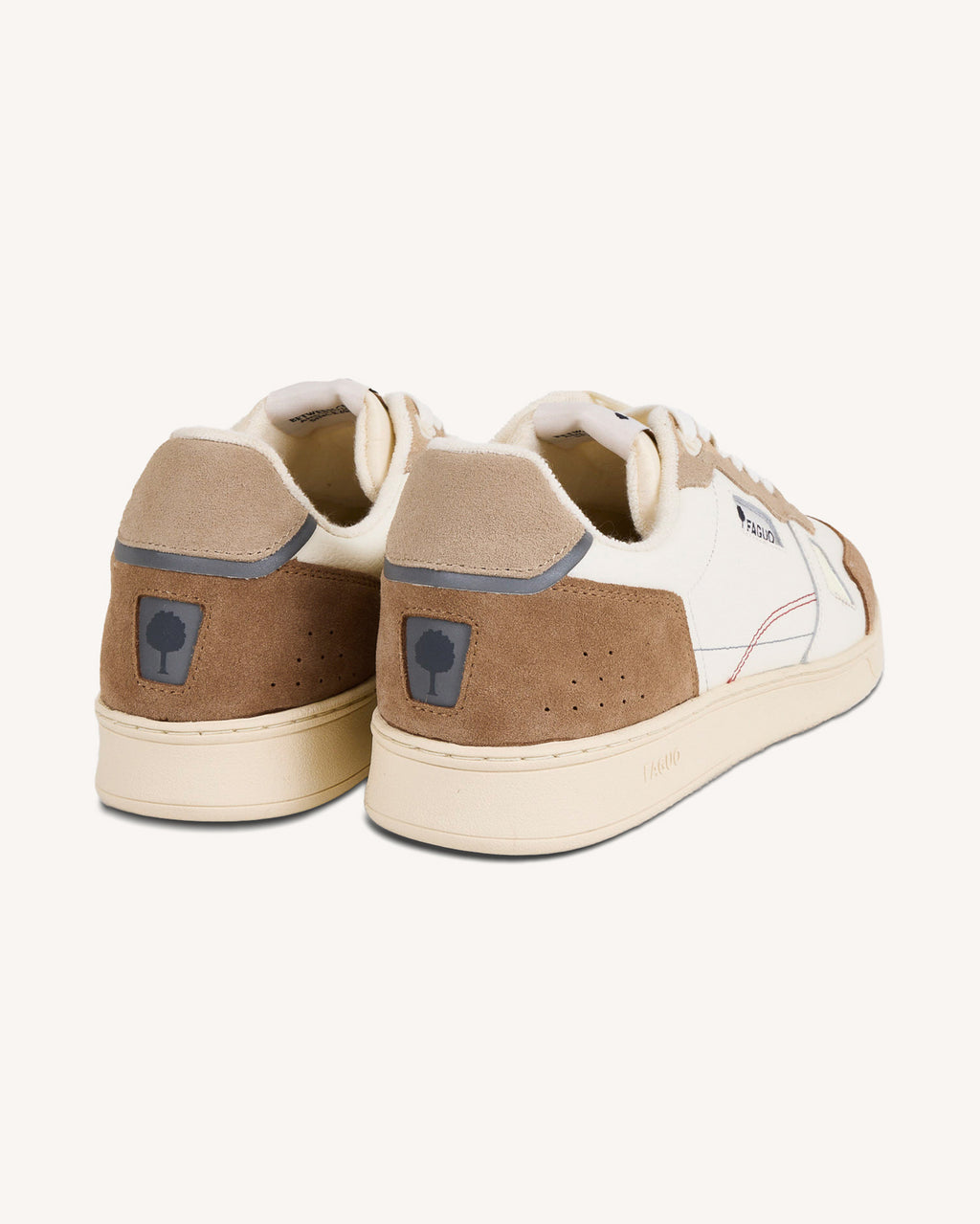 Cream & light beige leather trainers - COMMUTE 1
