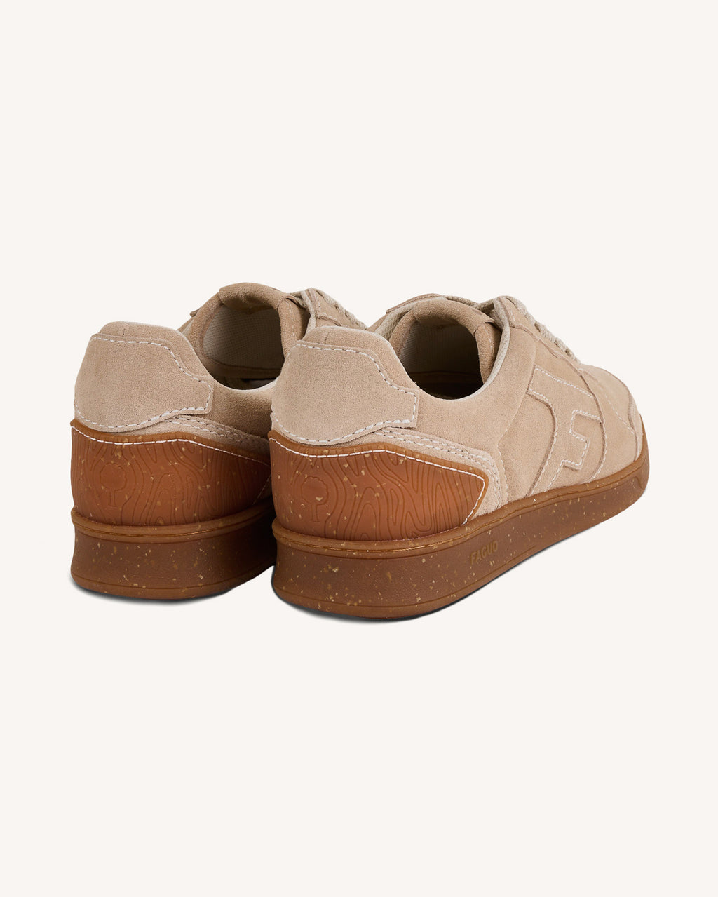Light beige leather trainers - HAZEL