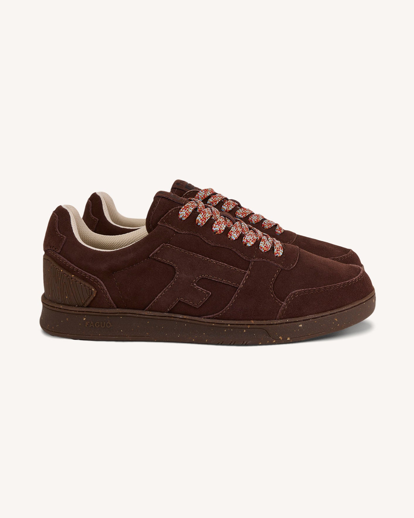 Dark beige leather trainers - HAZEL