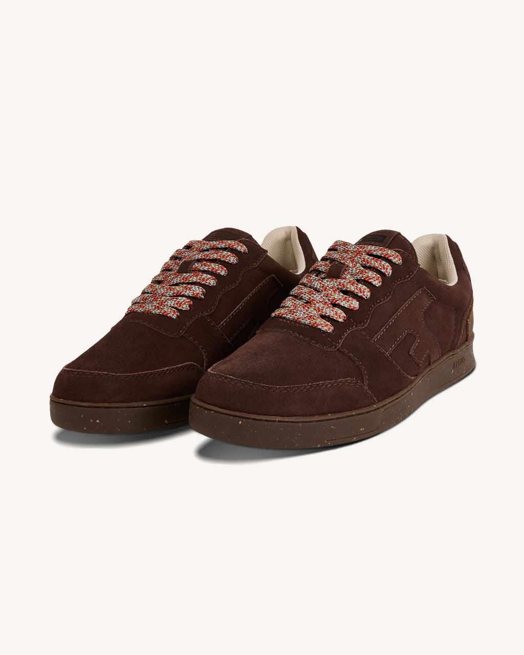 Dark beige leather trainers - HAZEL