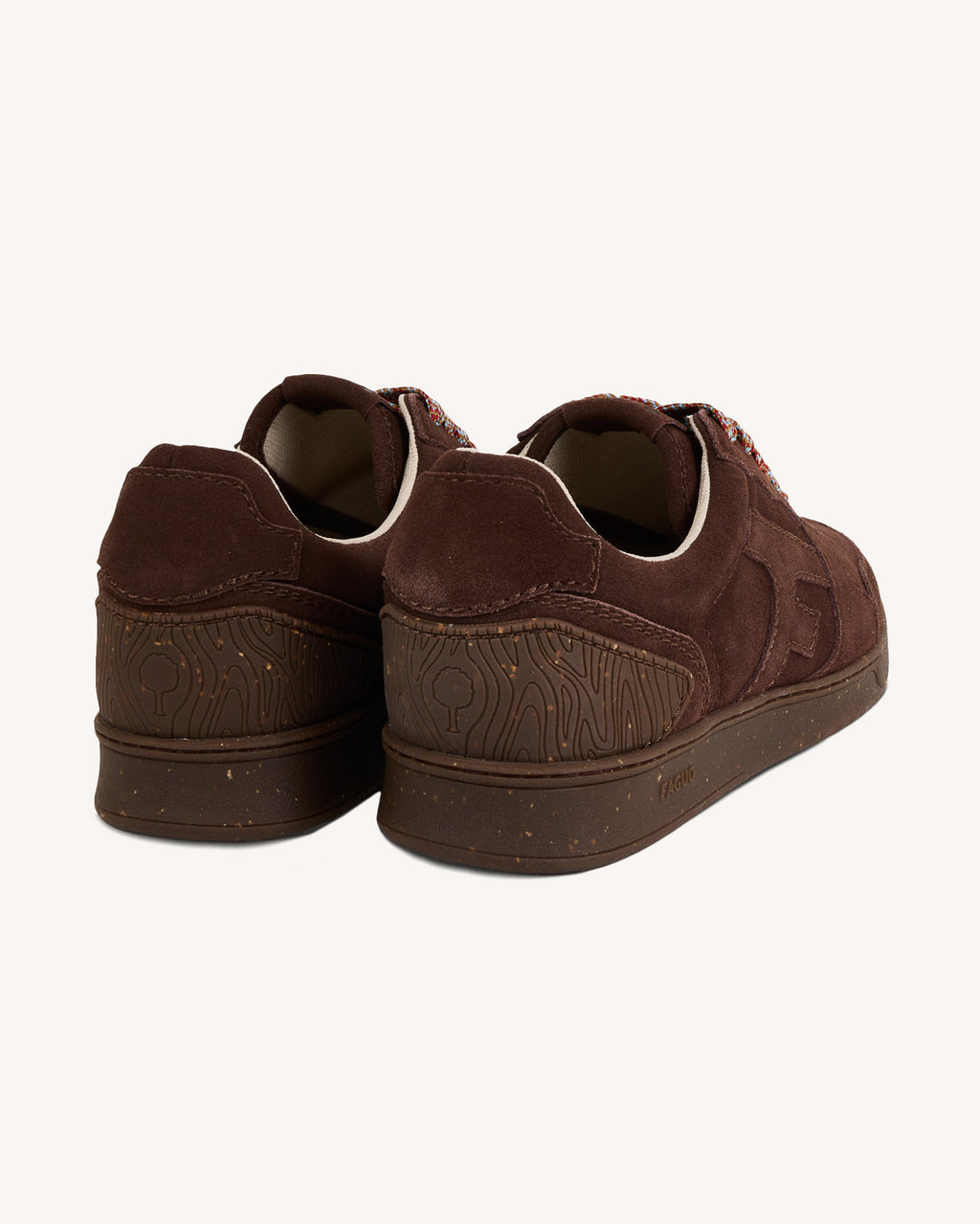 Dark beige leather trainers - HAZEL