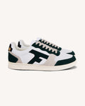 Baskets blanches & vert foncé cuir - HAZEL