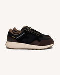 Black & dark brown suede trainers - LIMWOOD