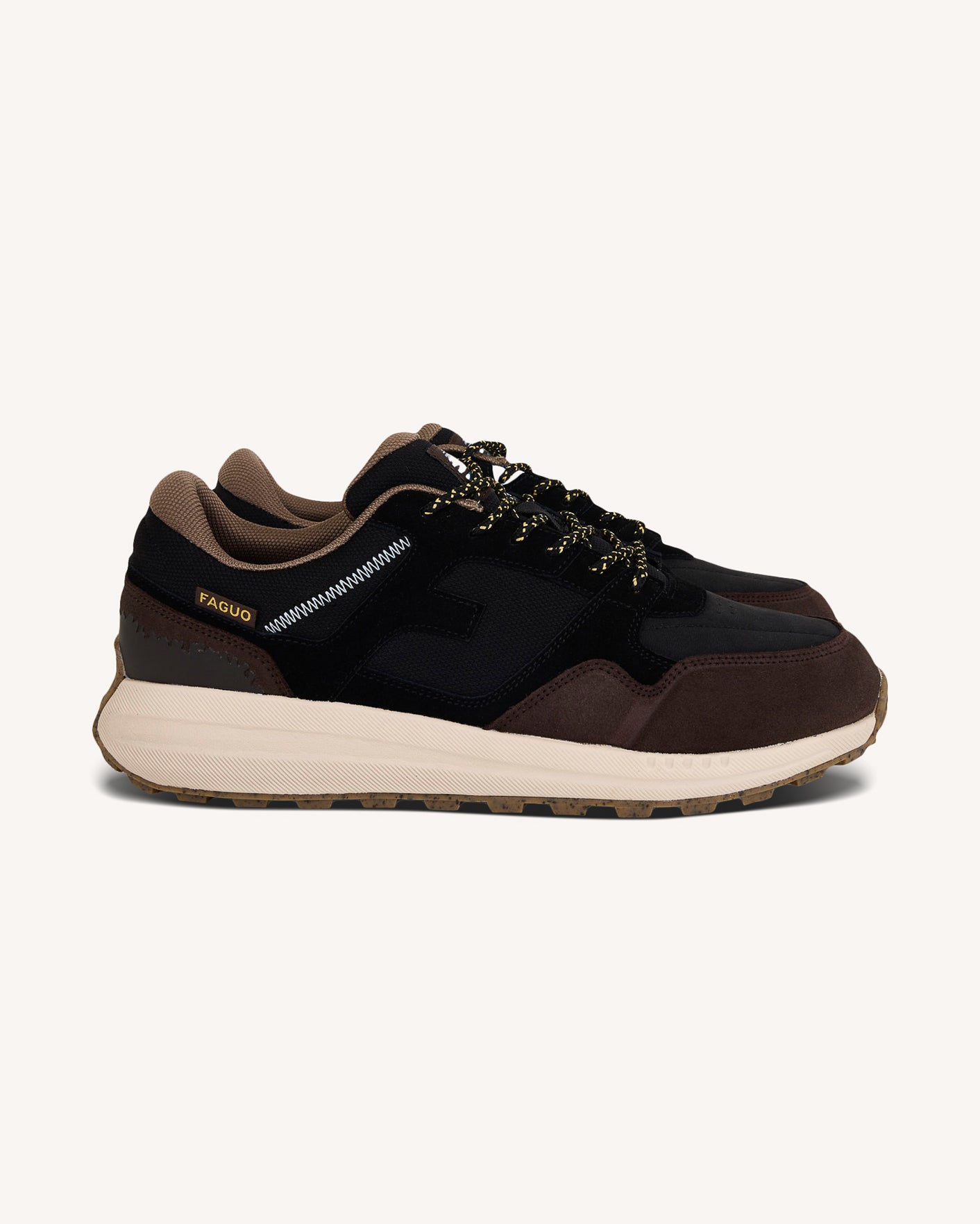 Black & dark brown suede trainers - LIMWOOD