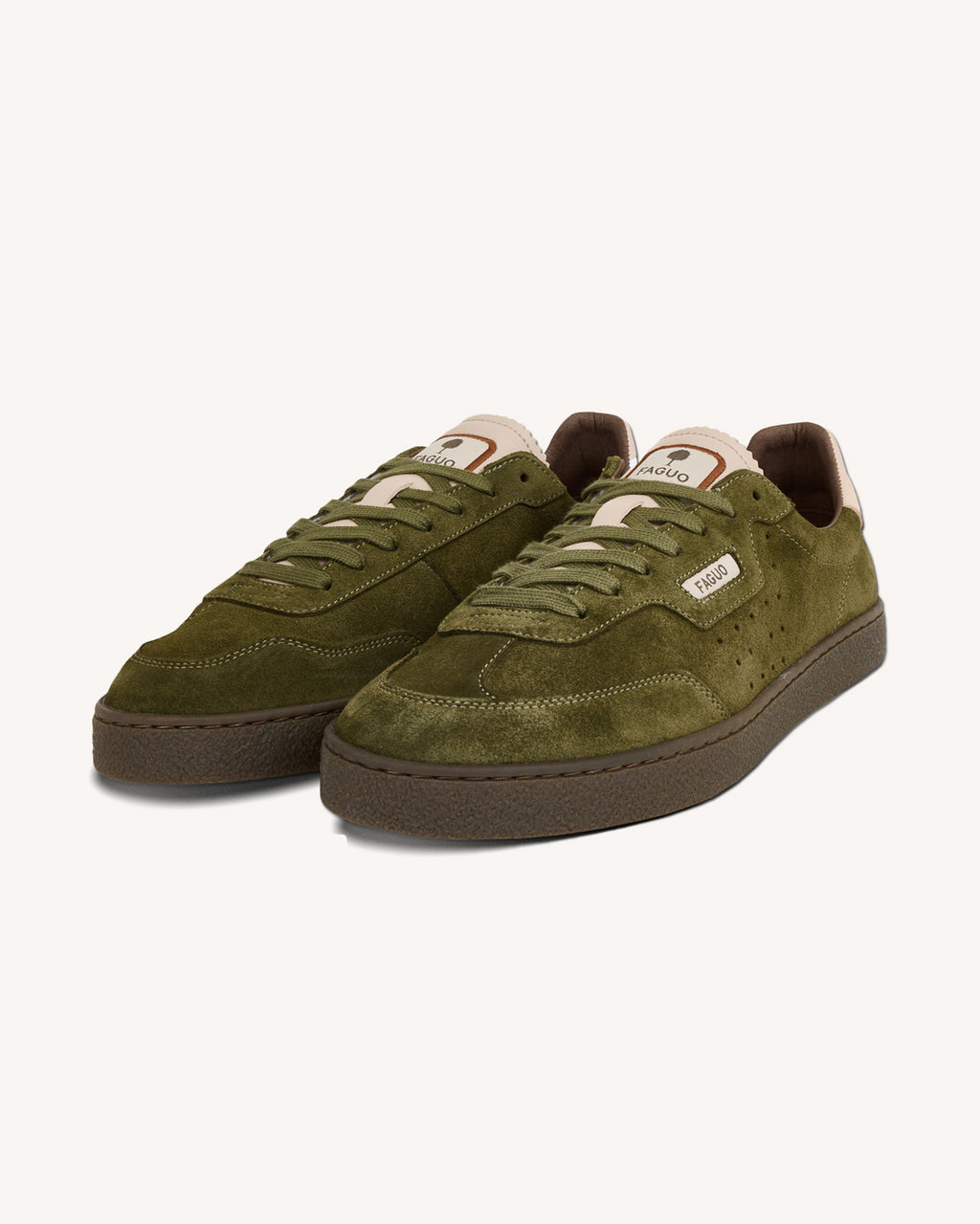 Baskets vert olive cuir - LUMBO