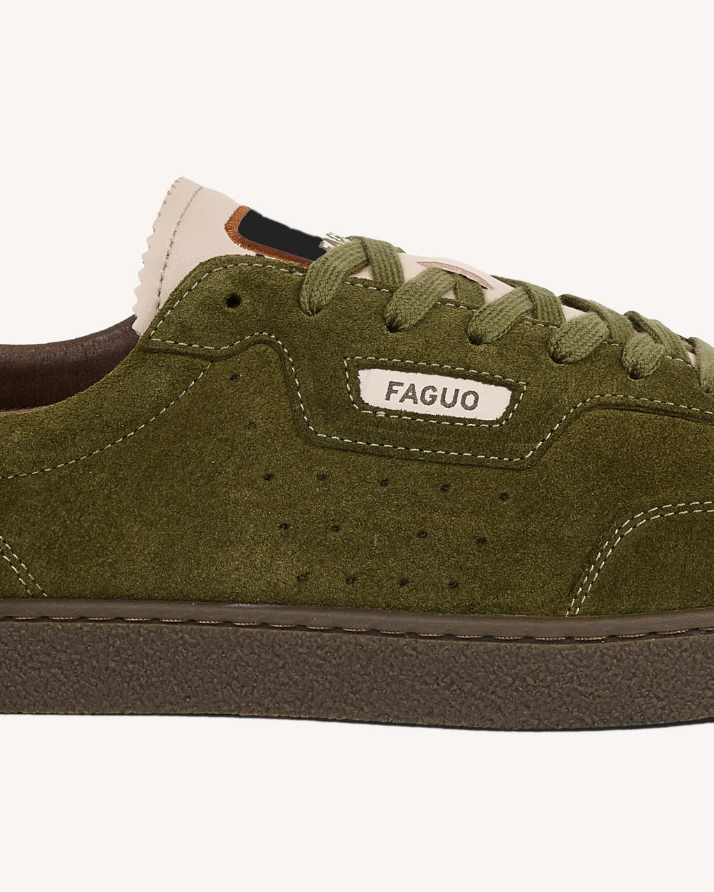 Baskets vert olive cuir - LUMBO