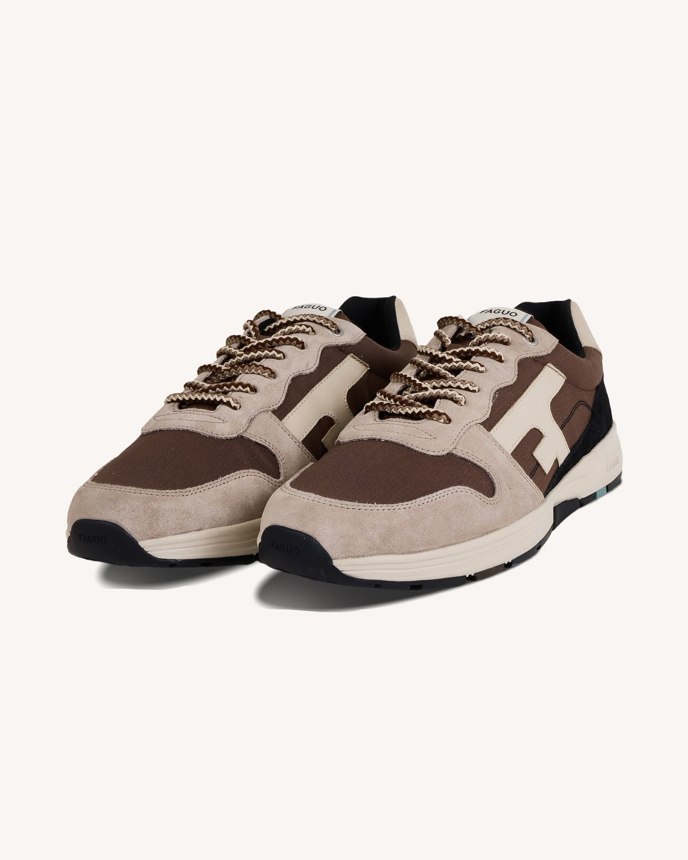 Dark brown suede trainers - OLIVE