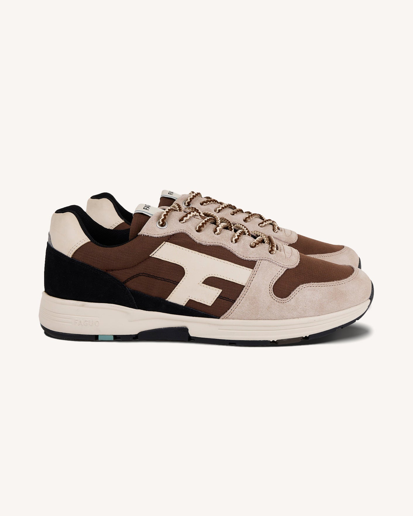 Dark brown suede trainers - OLIVE