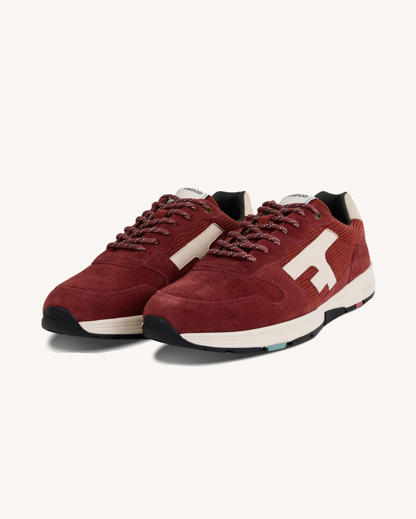 Burgundy suede trainers - OLIVE