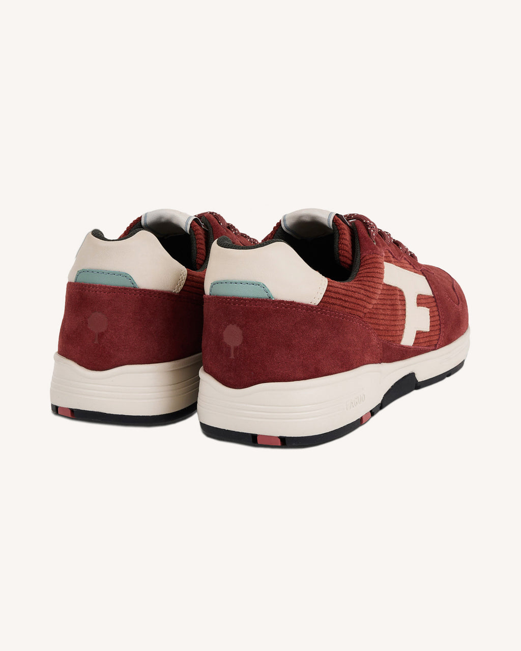 Burgundy suede trainers - OLIVE