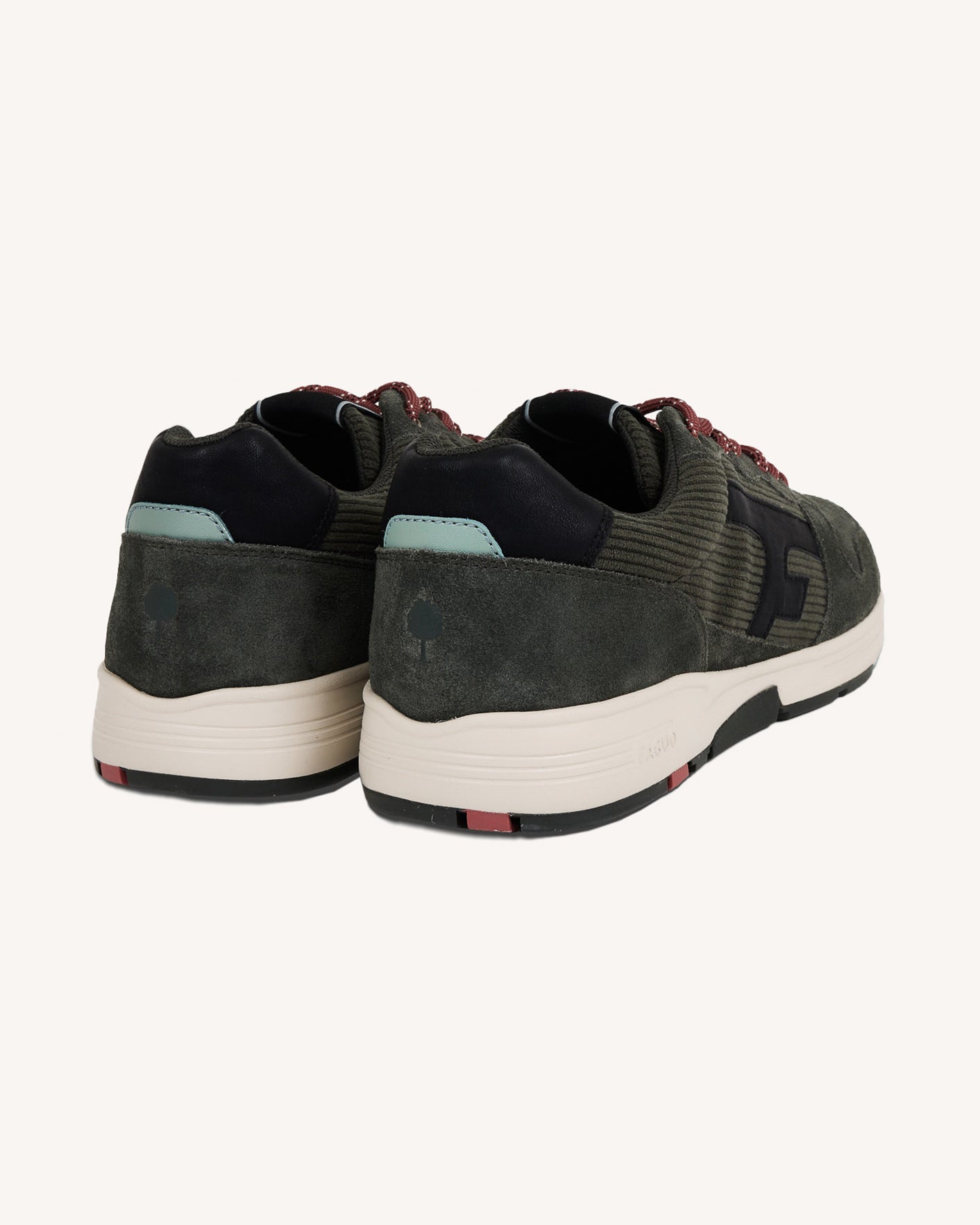 Khaki velvet trainers - OLIVE
