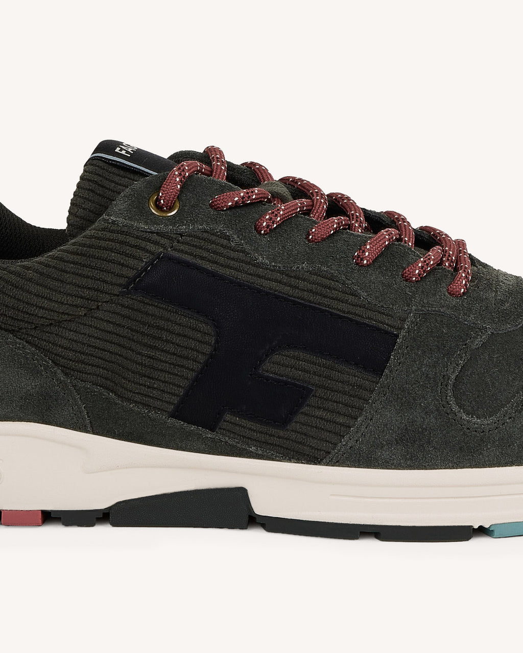Khaki velvet trainers - OLIVE