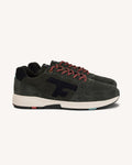 Khaki velvet trainers - OLIVE