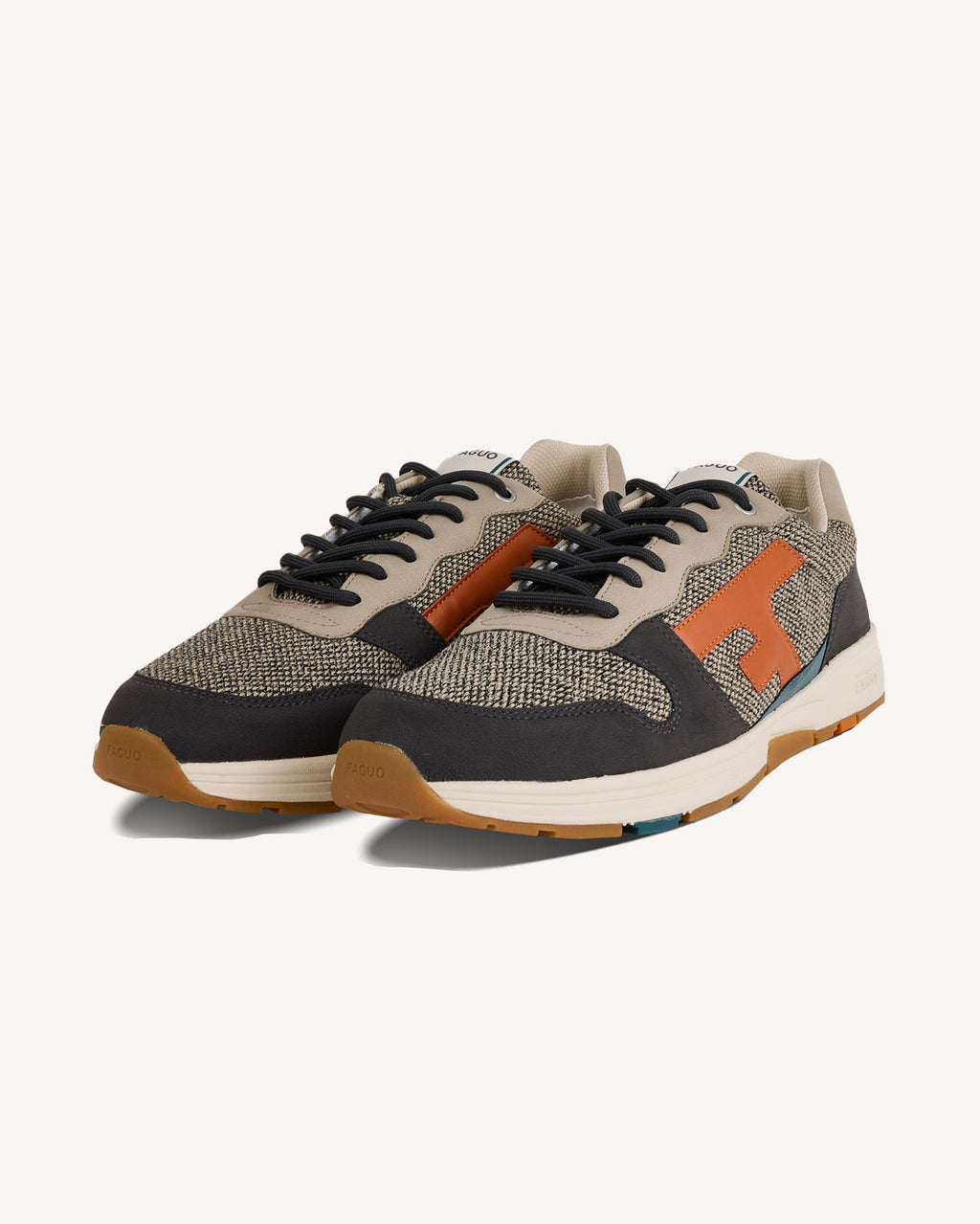 Off-white & light green suede trainers - OLIVE