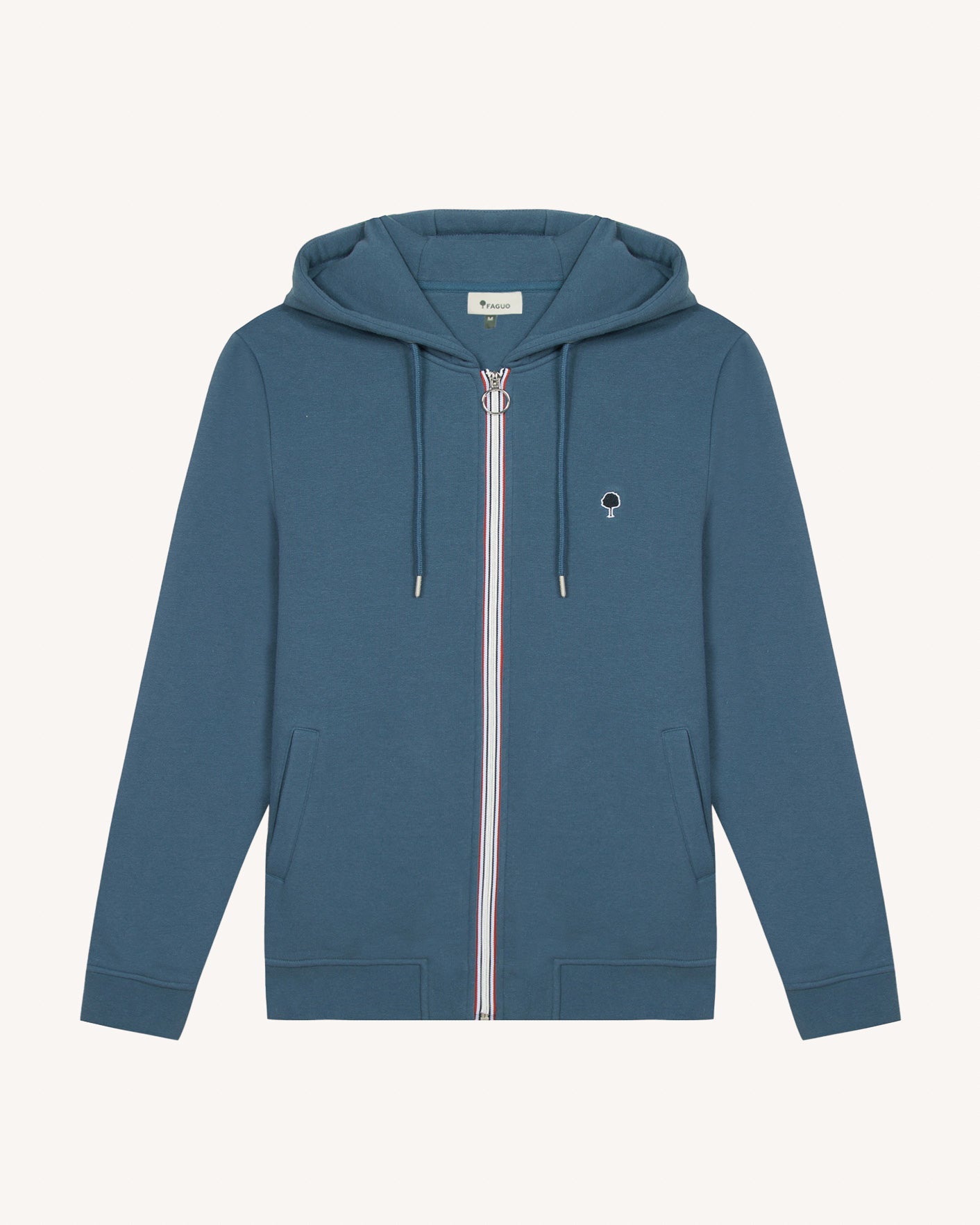 Blue zip-up sweatshirt cotton - MESNIL