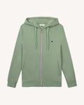 Light green zip-up sweatshirt in cotton - MESNIL