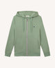 Light green zip-up sweatshirt in cotton - MESNIL