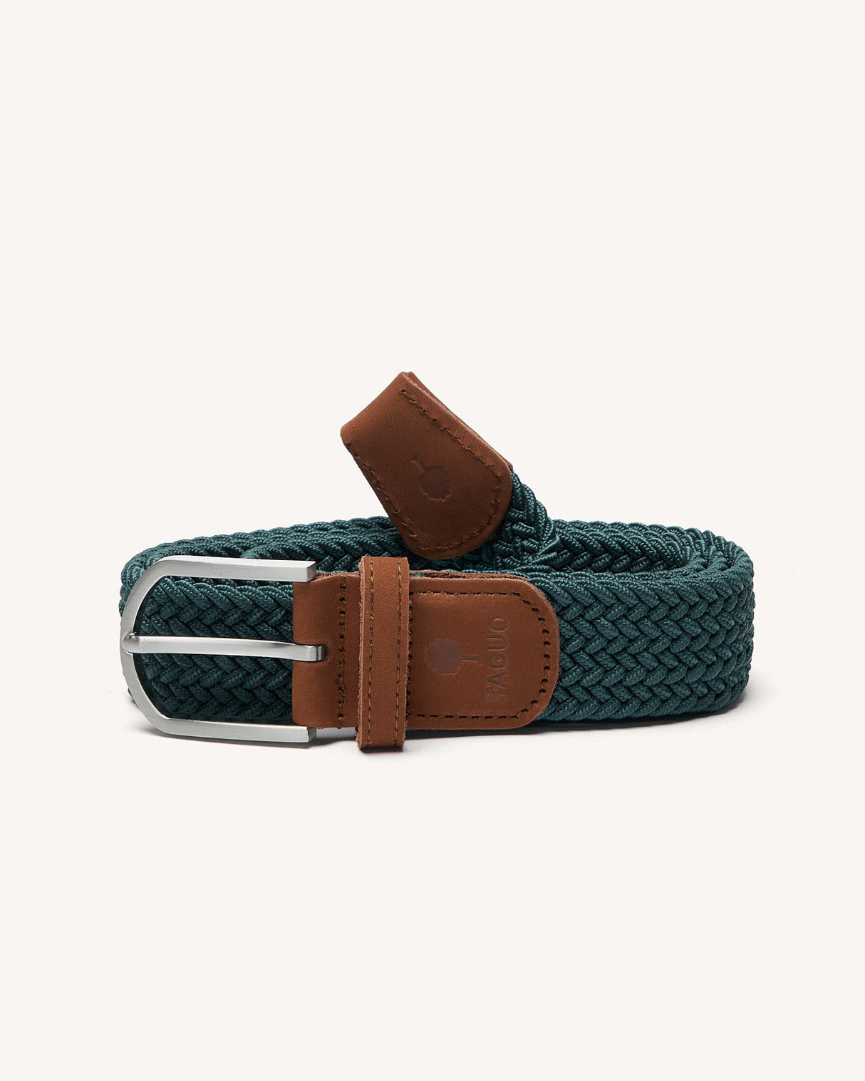 Ceinture tressee Belt Chaine et trame Green grey
_variant