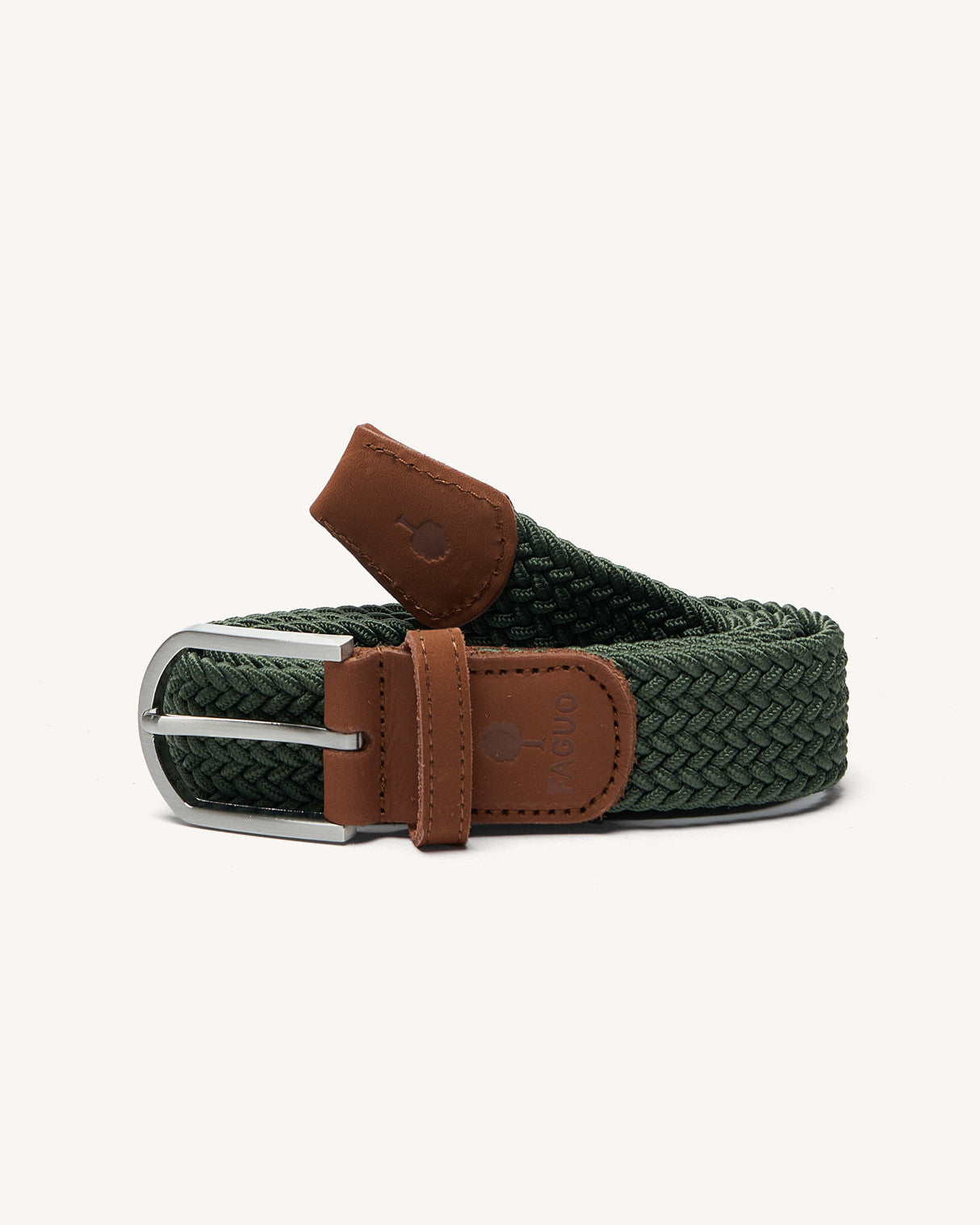 Ceinture tressee Belt Chaine et trame Leaf green
_variant