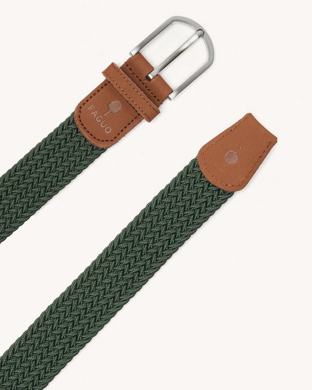 Braided belt Belt Chaine et trame Leaf green
