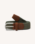 Braided Belt Chain and Weft Kaki/sand
