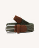 Ceinture tressee Belt Chaine et trame Kaki/sand
_variant