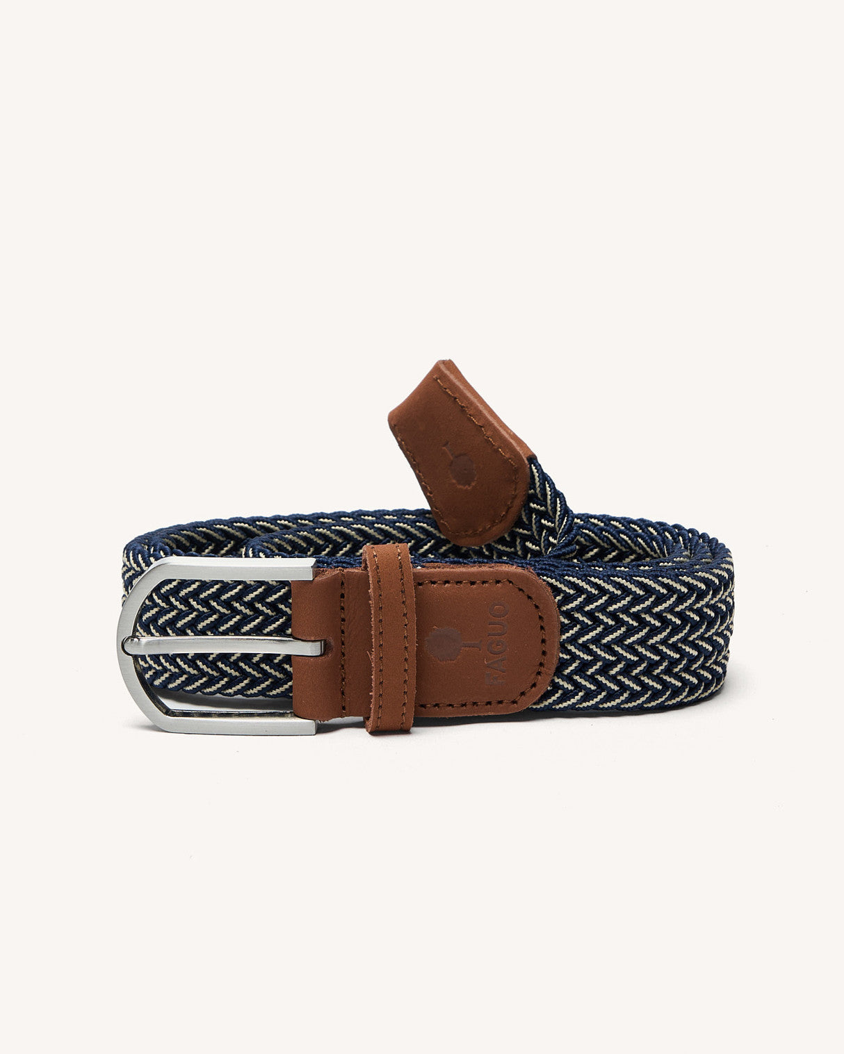 Ceinture tressee Belt Chaine et trame Navy/chalk
_variant