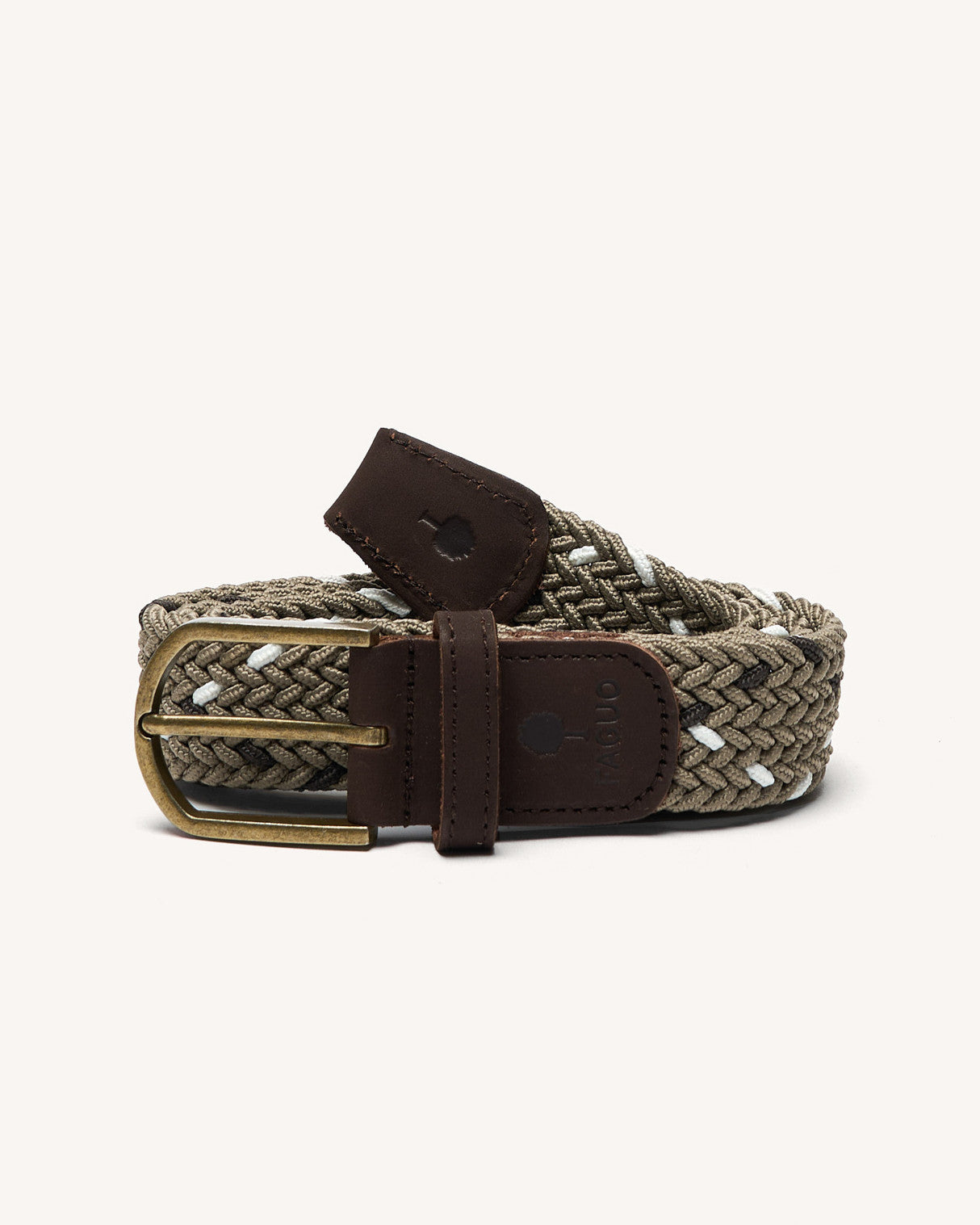 Ceinture tressee Belt Chaine et trame Beige/brown
_variant