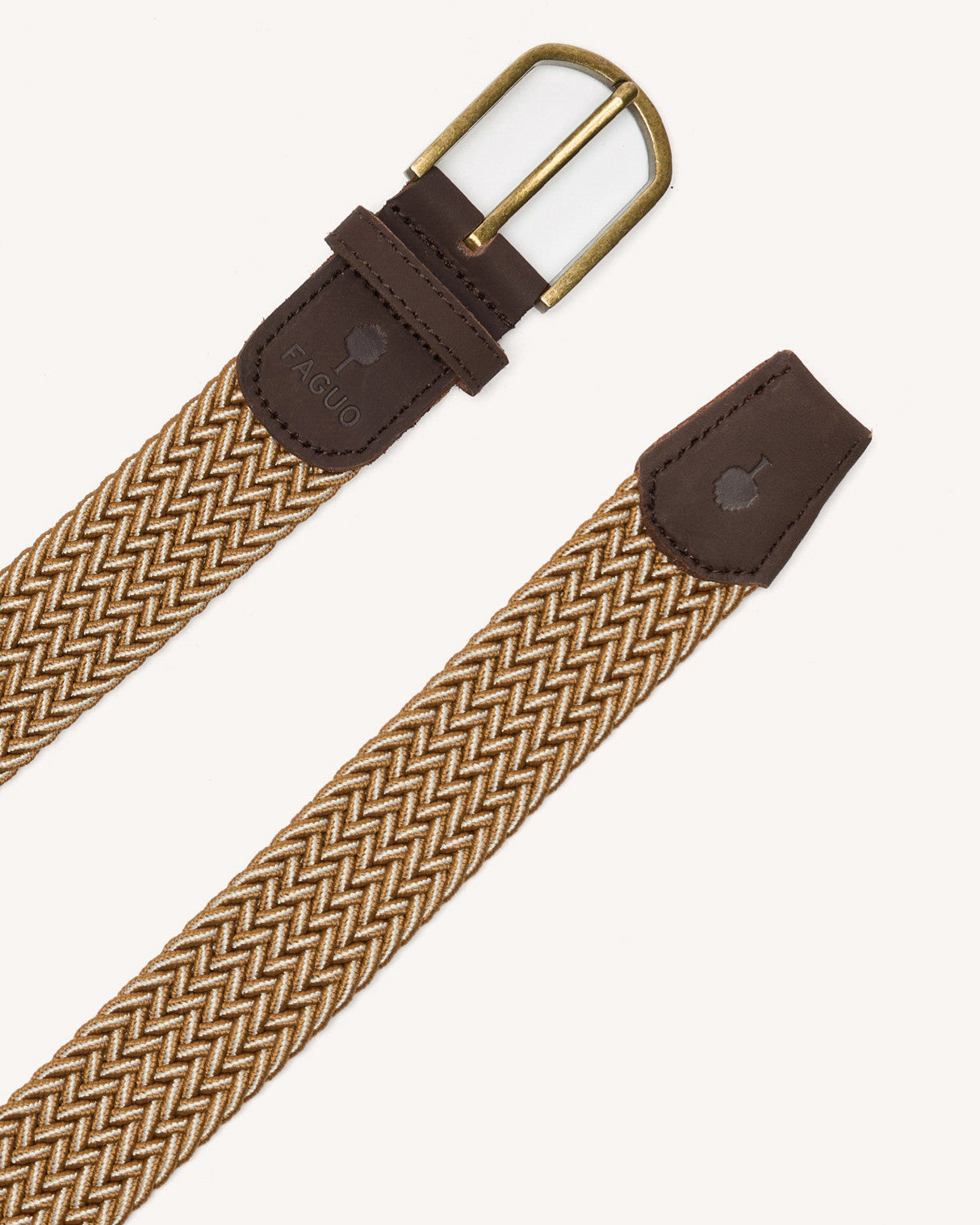 Braided belt Belt Chaine et trame Camel/cream
