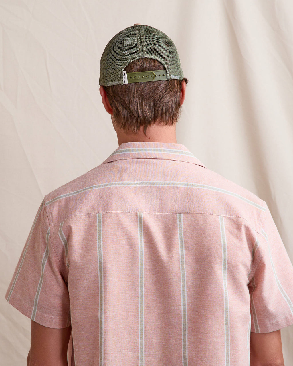 Casquette Trucker cap Chaine et trame Light beige/leaf green
