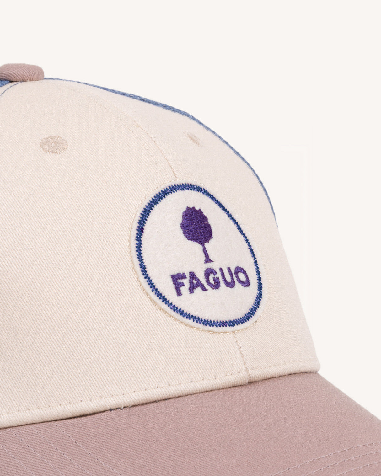 Casquette Trucker cap Chaine et trame Ecru/purple
