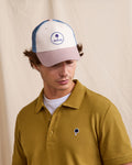 Trucker cap Chaine et trame Ecru/purple
