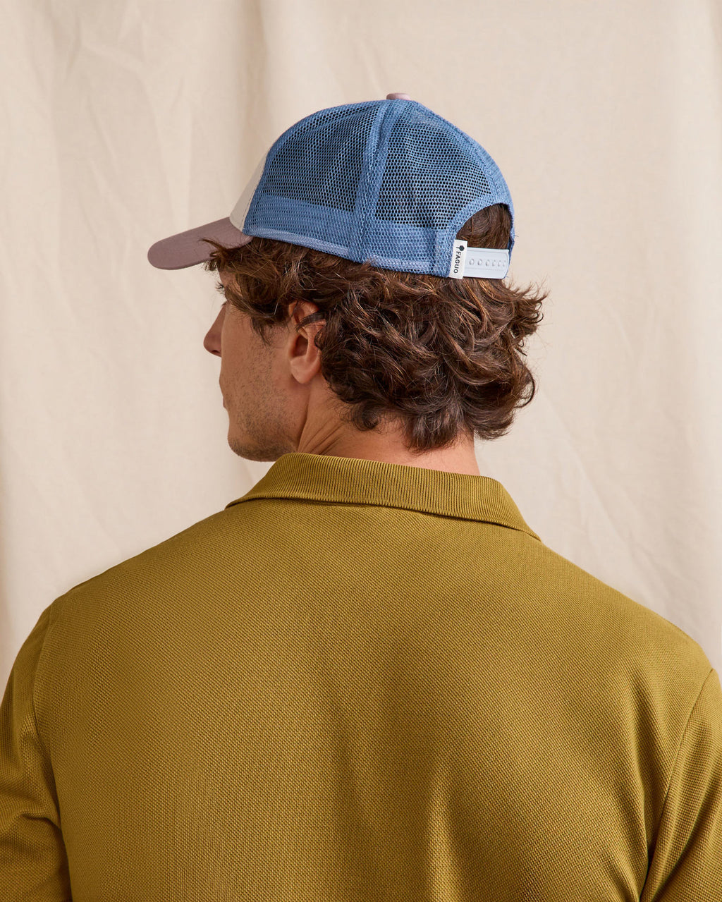 Casquette Trucker cap Chaine et trame Ecru/purple
