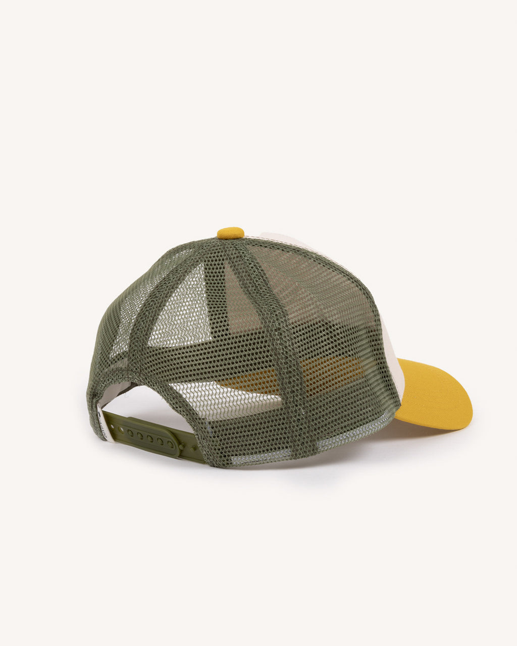 Casquette Trucker cap Chaine et trame Kaki/yellow
