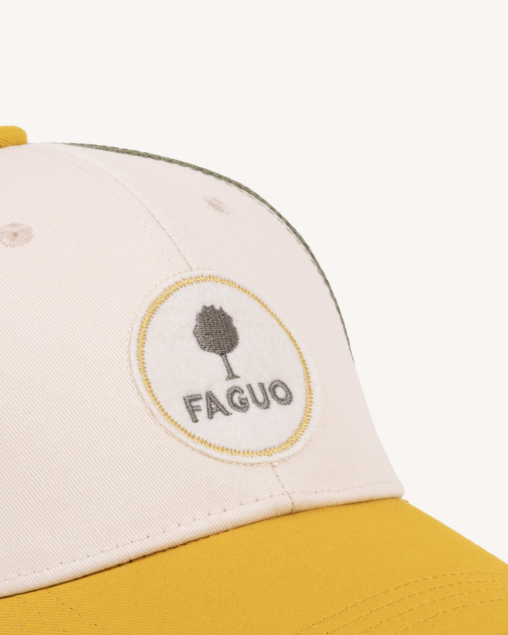 Casquette Trucker cap Chaine et trame Kaki/yellow
